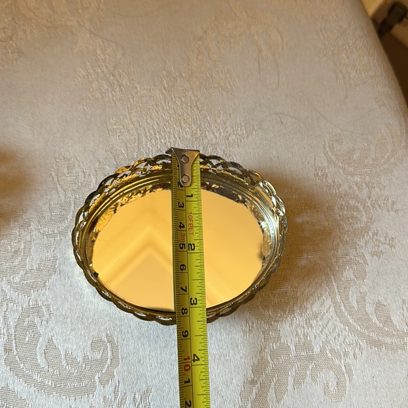 Vintage gold mirrored miniature jewelry trays, new old stock - Picture 9 of 11